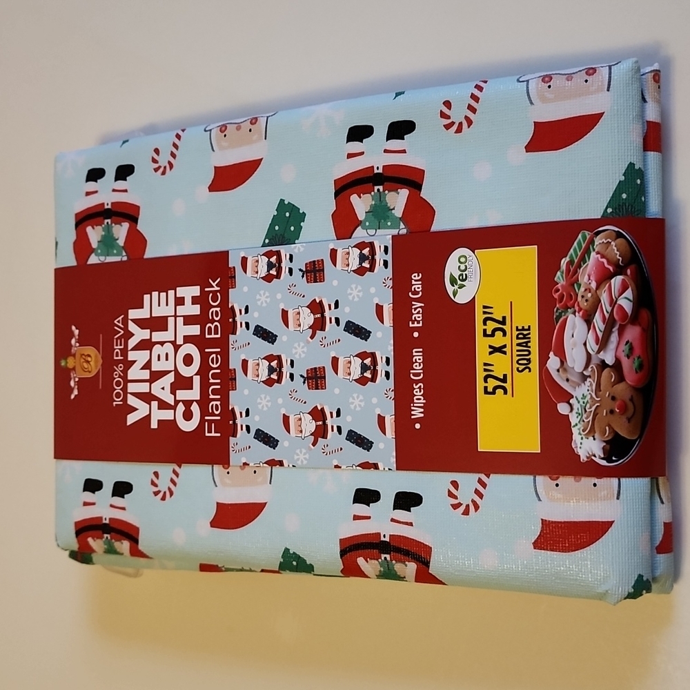 Brand new Christmas Vinyl Table Cloth   52x52inch